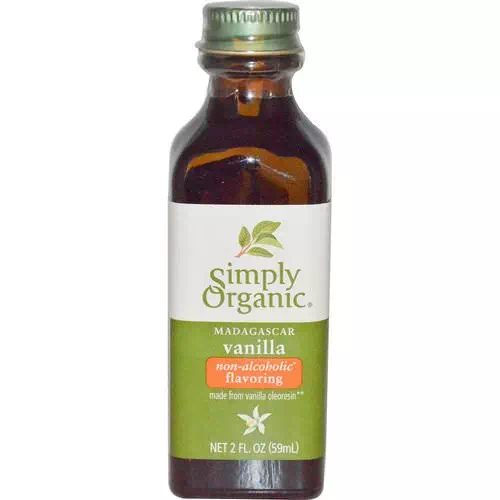Simply Organic, Madagascar Vanilla, Non-Alcoholic Flavoring, Farm Grown, 2 fl oz (59 ml) Review
