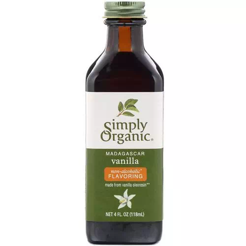 Simply Organic, Madagascar Vanilla, Non-Alcoholic Flavoring, Farm Grown, 4 fl oz (118 ml) Review