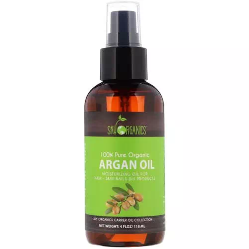 Sky Organics, 100% Pure Organic, Argan Oil, 4 fl oz (118 ml) Review