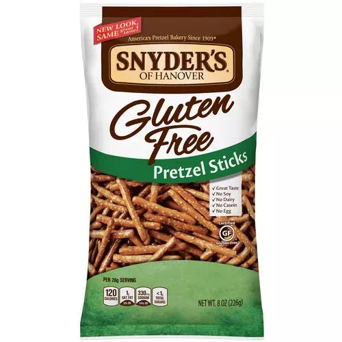Snyder's, Gluten Free Pretzel Sticks, 8 oz (226 g) Review