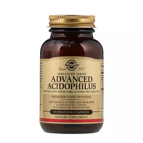 Solgar, Advanced Acidophilus, 100 Vegetable Capsules Review