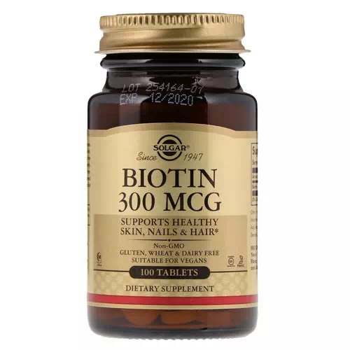 Solgar, Biotin, 300 mcg, 100 Tablets Review