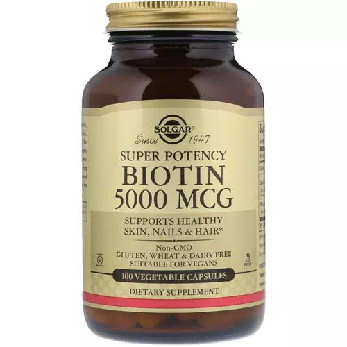 Solgar, Biotin, 5,000 mcg, 100 Veggie Caps Review