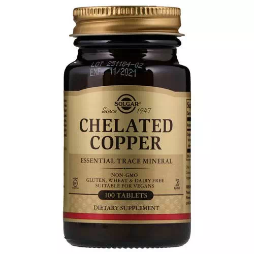 Solgar, Chelated Copper, 100 Tablets Review