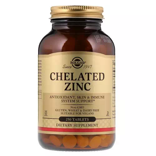 Solgar, Chelated Zinc, 250 Tablets Review