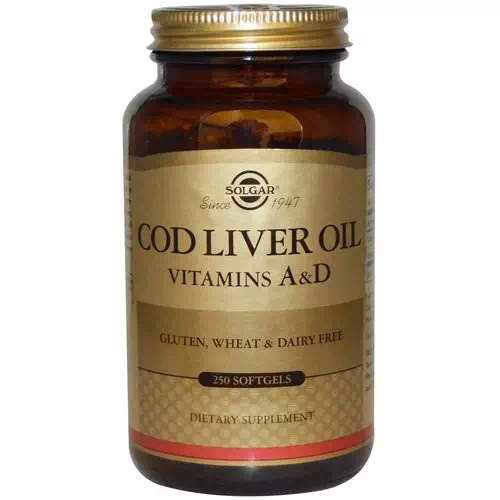 Solgar, Cod Liver Oil, Vitamins A & D, 250 Softgels Review