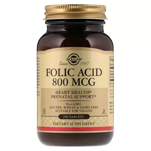 Solgar, Folic Acid, 800 mcg, 250 Tablets Review