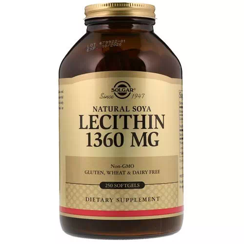 Solgar, Natural Soya Lecithin, 1,360 mg, 250 Softgels Review