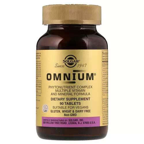 Solgar, Omnium, Phytonutrient Complex, Multiple Vitamin and Mineral Formula, 90 Tablets Review