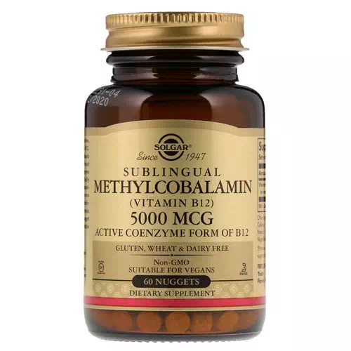 Solgar, Sublingual Methylcobalamin (Vitamin B12), 5,000 mcg, 60 Nuggets Review