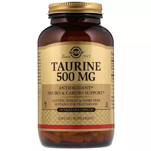 Solgar, Taurine, 500 mg, 250 Vegetable Capsules Review