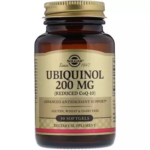 Solgar, Ubiquinol (Reduced CoQ10), 200 mg, 30 Softgels Review