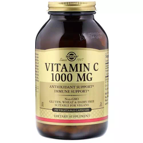Solgar, Vitamin C, 1,000 mg, 250 Vegetable Capsules Review