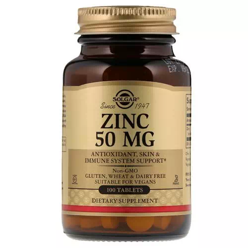 Solgar, Zinc, 50 mg, 100 Tablets Review