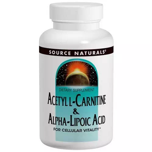 Source Naturals, Acetyl L-Carnitine & Alpha Lipoic Acid, 650 mg, 60 Tablets Review