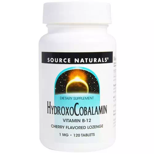 Source Naturals, HydroxoCobalamin, Vitamin B12, Cherry Flavored Lozenge, 1 mg, 120 Tablets Review