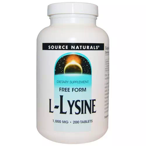Source Naturals, L-Lysine, 1,000 mg, 200 Tablets Review