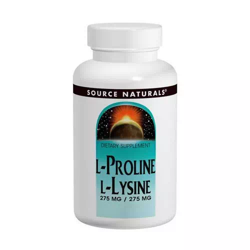Source Naturals, L-Proline L-Lysine, 275 mg / 275 mg, 120 Tablets Review
