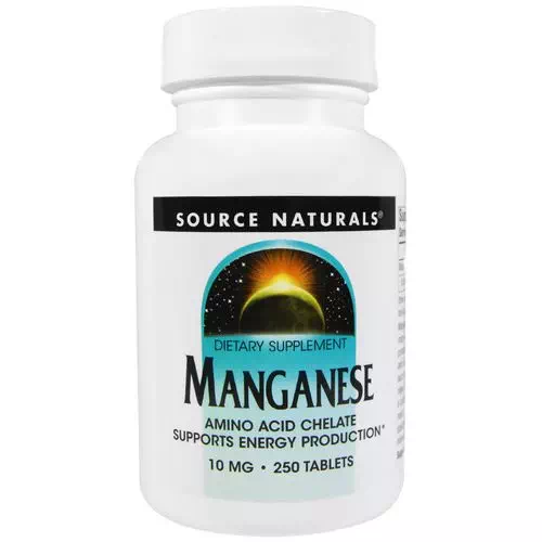 Source Naturals, Manganese, 10 mg, 250 Tablets Review