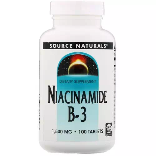 Source Naturals, Niacinamide, B-3, 1,500 mg, 100 Tablets Review