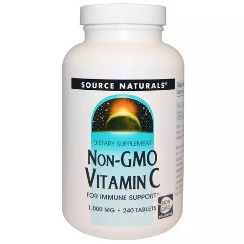 Source Naturals, Non-GMO Vitamin C, 1,000 mg, 240 Tablets Review