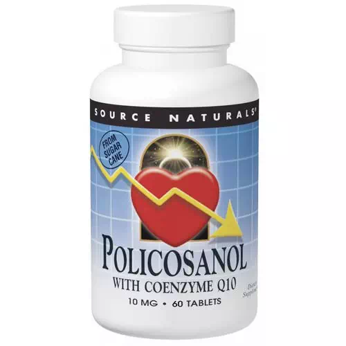 Source Naturals, Policosanol with Coenzyme Q10, 10 mg, 60 Tablets Review