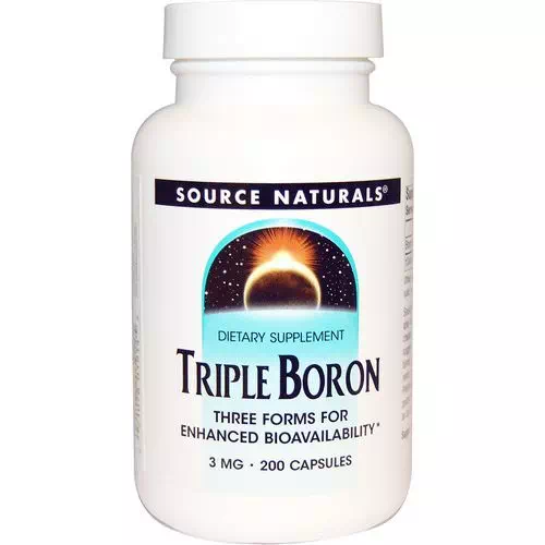 Source Naturals, Triple Boron, 3 mg, 200 Capsules Review