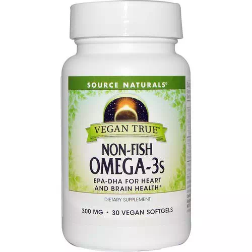 Source Naturals, Vegan True, Non-Fish Omega-3s, 300 mg, 30 Vegan Softgels Review