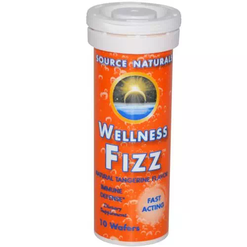 Source Naturals, Wellness Fizz, Natural Tangerine Flavor, 10 Wafers Review