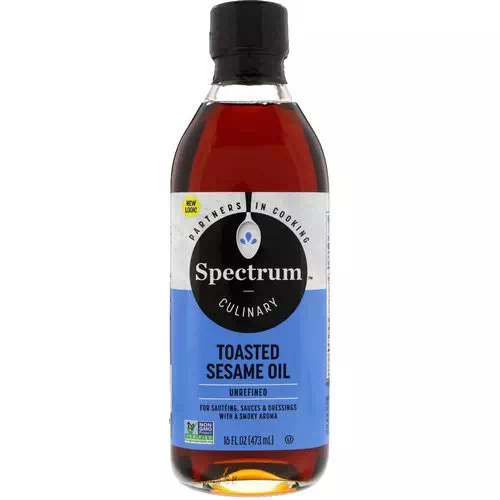 Spectrum Culinary, Toasted Sesame Oil, Unrefined, 16 fl oz (473 ml) Review