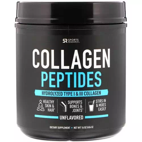 Sports Research, Collagen Peptides, Unflavored, 16 oz (454 g) Review