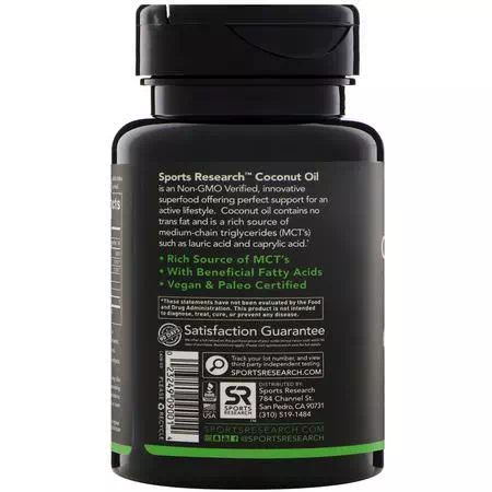 Sports Research, Coconut Supplements