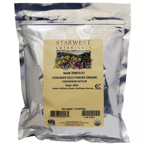 Starwest Botanicals, Organic Coriander Seed Powder, 1 lb (453.6 g) Review