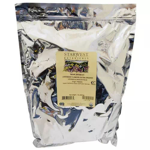Starwest Botanicals, Organic Lavender Flowers Extra, 1 lb (453.6 g) Review