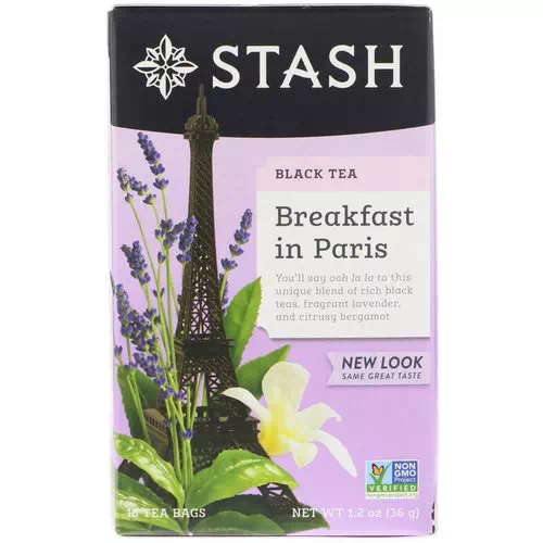 Stash Tea, Black Tea, Breakfast in Paris, 18 Tea Bags, 1.2 oz (36 g) Review