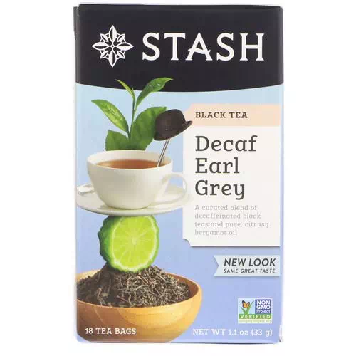 Stash Tea, Black Tea, Decaf Earl Grey, 18 Tea Bags, 1.1 oz (33 g) Review