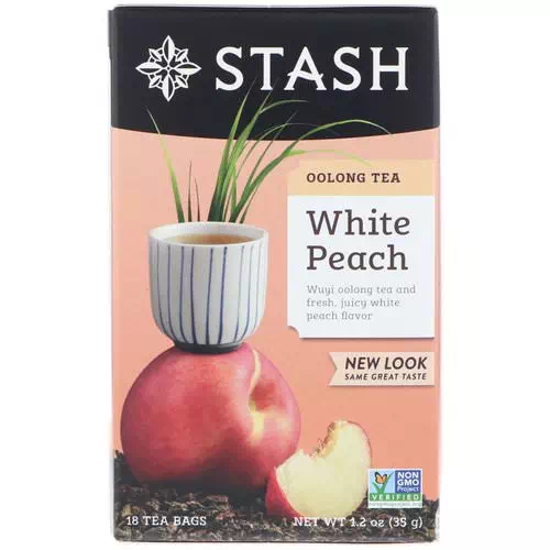 Stash Tea, Oolong Tea, White Peach, 18 Tea Bags, 1.2 oz (35 g) Review