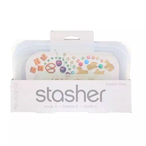 Stasher, Reusable Silicone Food Bag, Snack Size Small, Clear, 9.9 fl oz (293.5 ml) Review