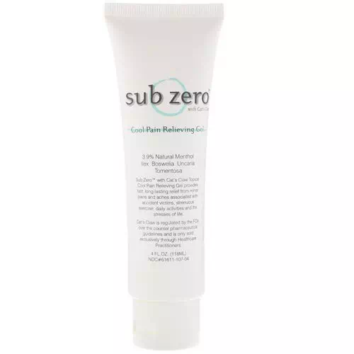 Sub Zero, Cool Pain Relieving Gel, 4 fl oz (118 ml) Review