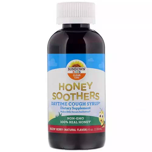 Sundown Naturals Kids, Honey Soothers, Daytime Cough Syrup, Buzzin' Berry, 4 oz (118 ml) Review