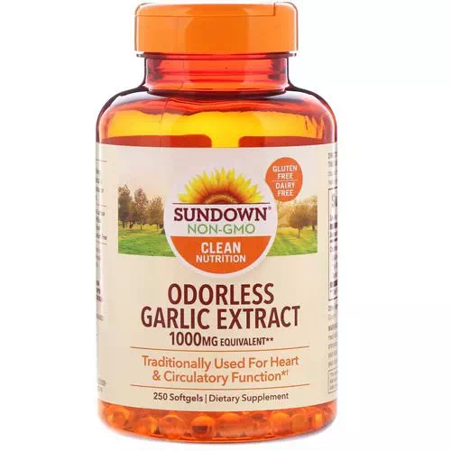 Sundown Naturals, Odorless Garlic Extract, 1,000 mg, 250 Softgels Review