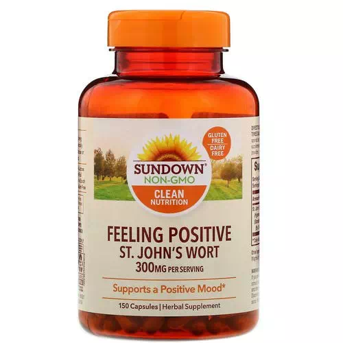 Sundown Naturals, Feeling Positive, St. John's Wort, 300 mg, 150 Capsules Review