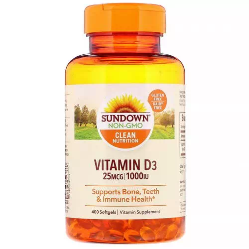 Sundown Naturals, Vitamin D3, 25 mcg (1,000 IU), 400 Softgels Review