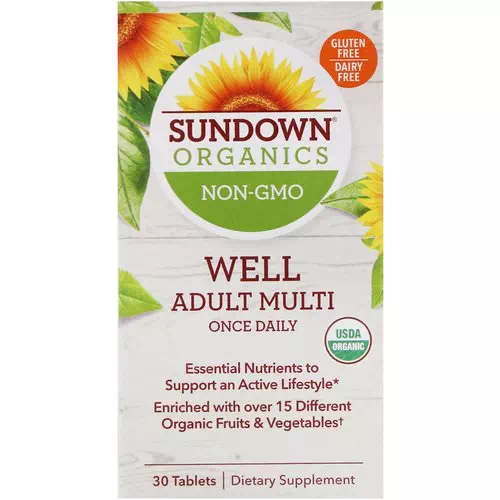 Sundown Organics, Well Adult Multi, Once Daily, 30 Tablets Review