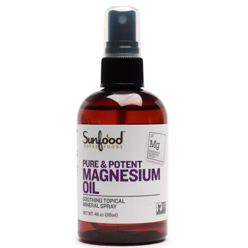 Sunfood, Pure & Potent Magnesium Oil, 4 fl oz (118 ml) Review