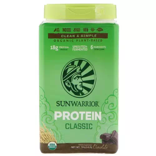 Sunwarrior, Classic Protein, Organic Plant-Based, Chocolate, 1.65 lb (750 g) Review