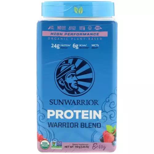 Sunwarrior, Warrior Blend Protein, Organic Plant-Based, Berry, 1.65 lb (750 g) Review
