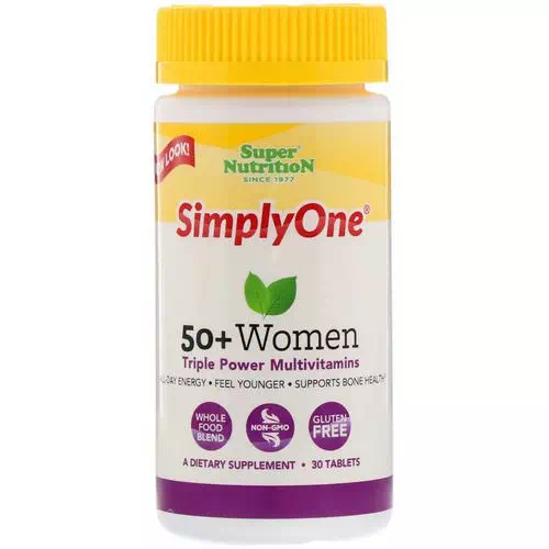 Super Nutrition, SimplyOne, 50+ Women, Triple Power Multivitamins, 30 Tablets Review