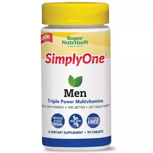 Super Nutrition, SimplyOne, Men, Triple Power Multivitamins, 90 Tablets Review