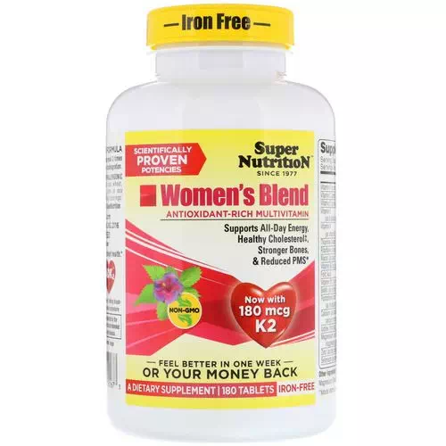 Super Nutrition, Women's Blend, Iron Free, 180 Tablets Review